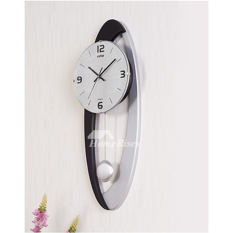 Long Wall Clocks Wooden Brown/Black Pendulum Decorative Analog