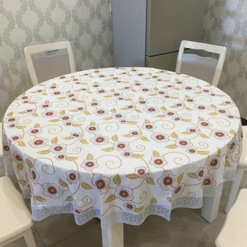 Waterproof Tablecloth Pvc Round 70 Inch  Wholesale Dining Room