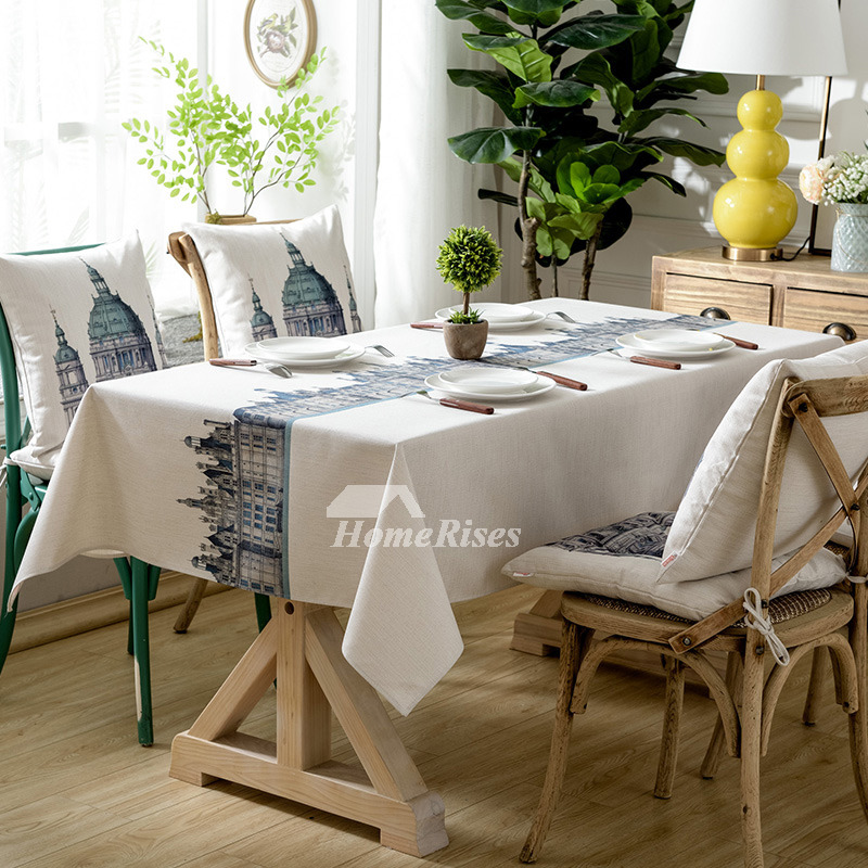 High End Tablecloths Cotton Linen Wholesale Oblong Dining Room