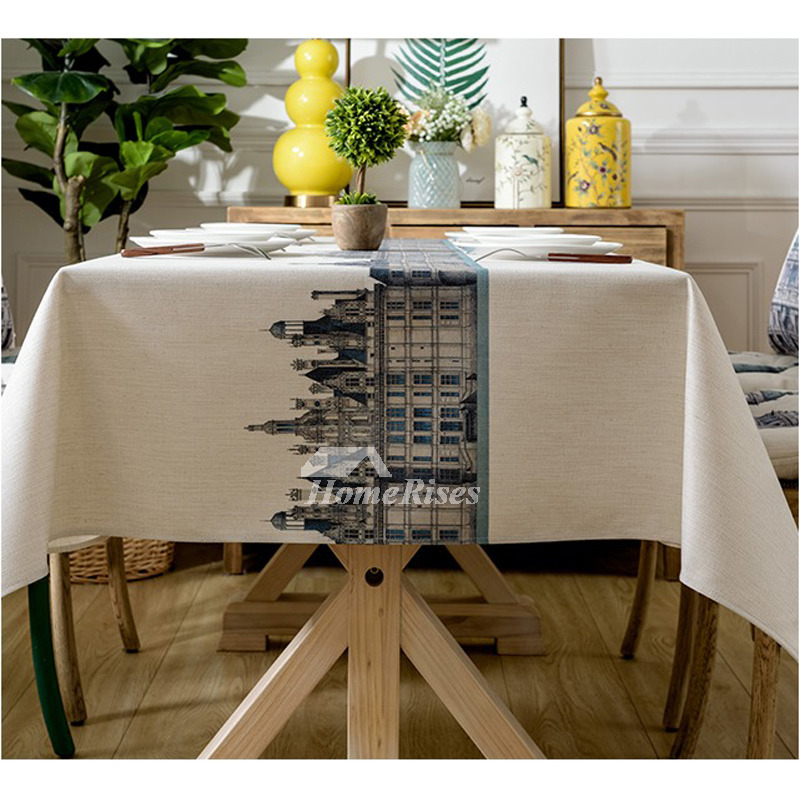 High End Tablecloths Cotton Linen Wholesale Oblong Dining Room