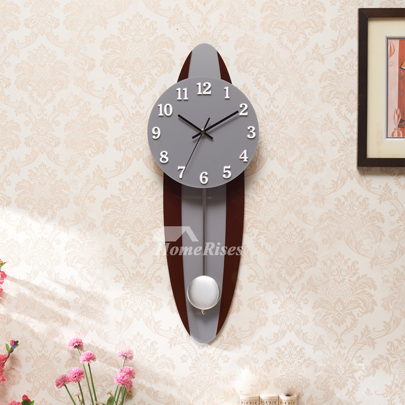 Oversized Wall Clock Modern Decorative Pendulum Silent Coffee Entryway