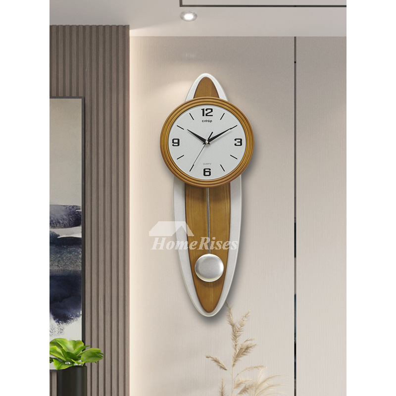 Oversized Wall Clock Modern Decorative Pendulum Silent Coffee Entryway
