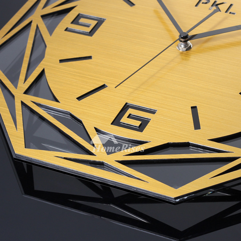 Stainless Steel Wall Clock Large SUS304 Simple Creative Champagne