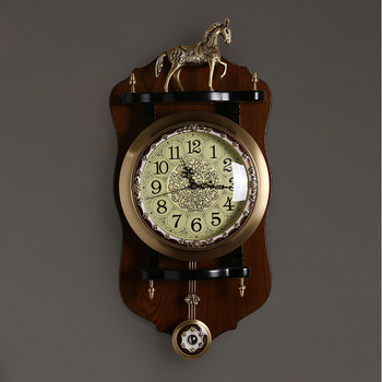 luxury Pendulum Wall Clock Wooden Personalized Unique Decorative