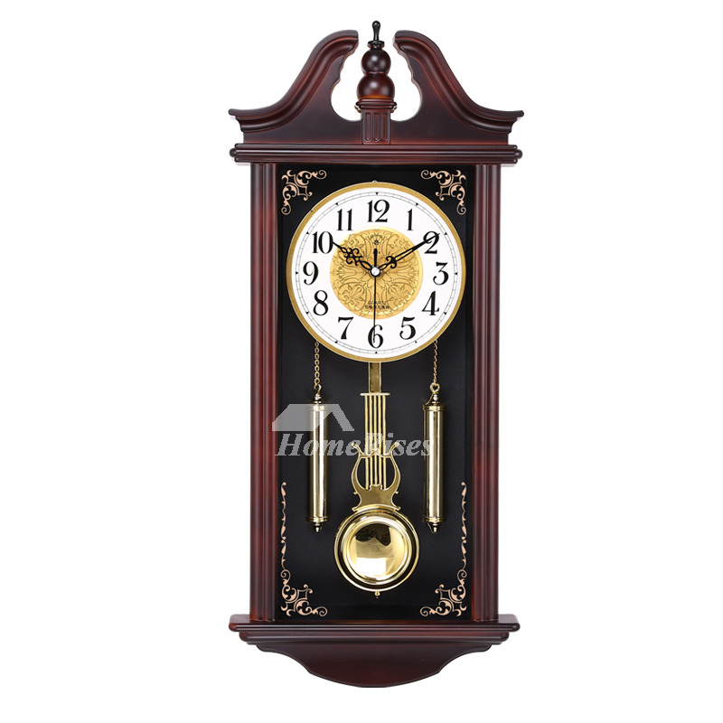 Antique Large Wall Clocks Decorative Pendulum Wooden Silent Brown