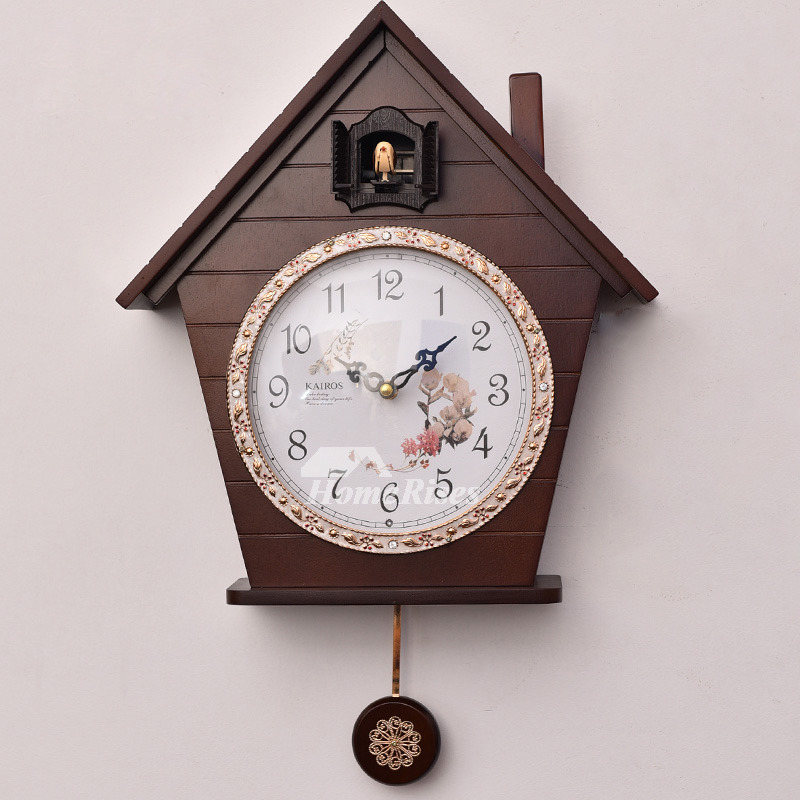 Cuckoo Pendulum Wall Clock Decorative Wooden Living Room Large