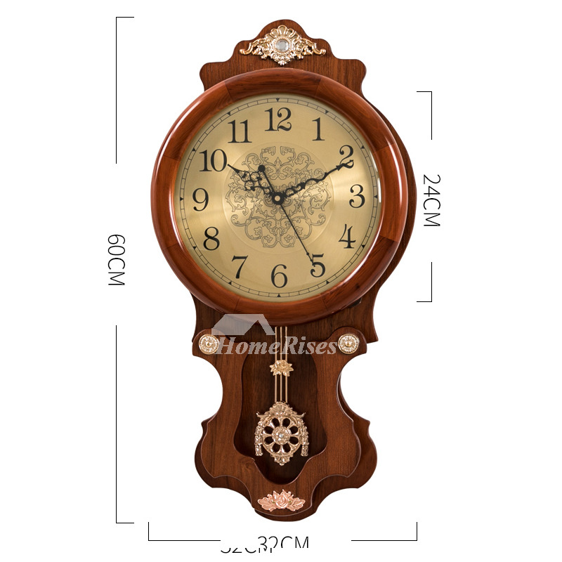 Small Wall Clock, 8 Inch Silent Retro Wooden Wall Clock, Decorative Wood  Wall Clock for Kitchen, Bedroom, Living Room