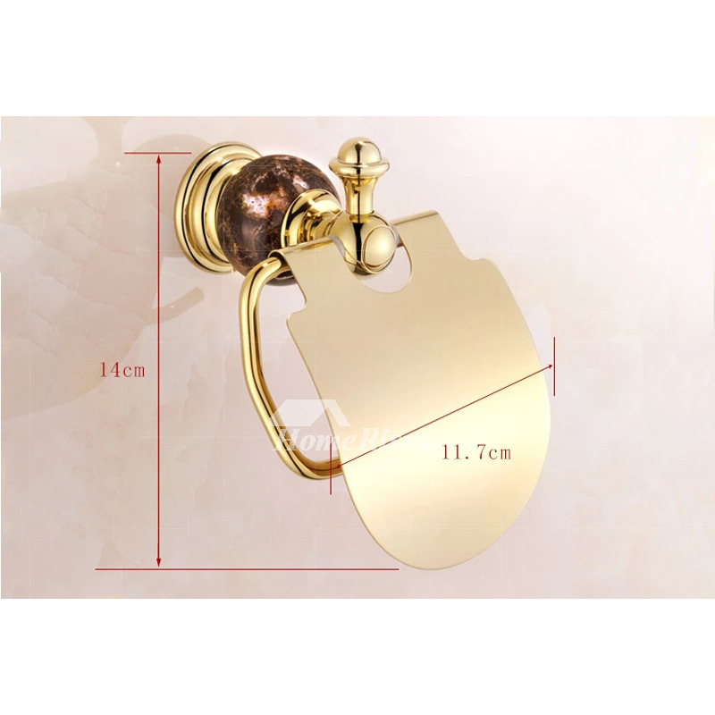 Polished Brass Bathroom Accessories Gold Marble Luxury Modern