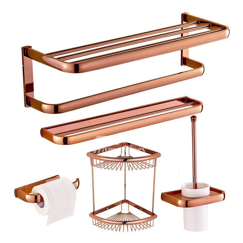 rose gold bathroom accessories