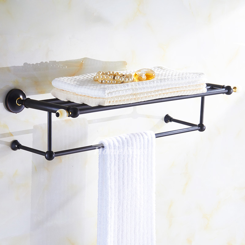 Wall Mounted Towel Rack Oil Rubbed Bronze Double Towel Bar Brass