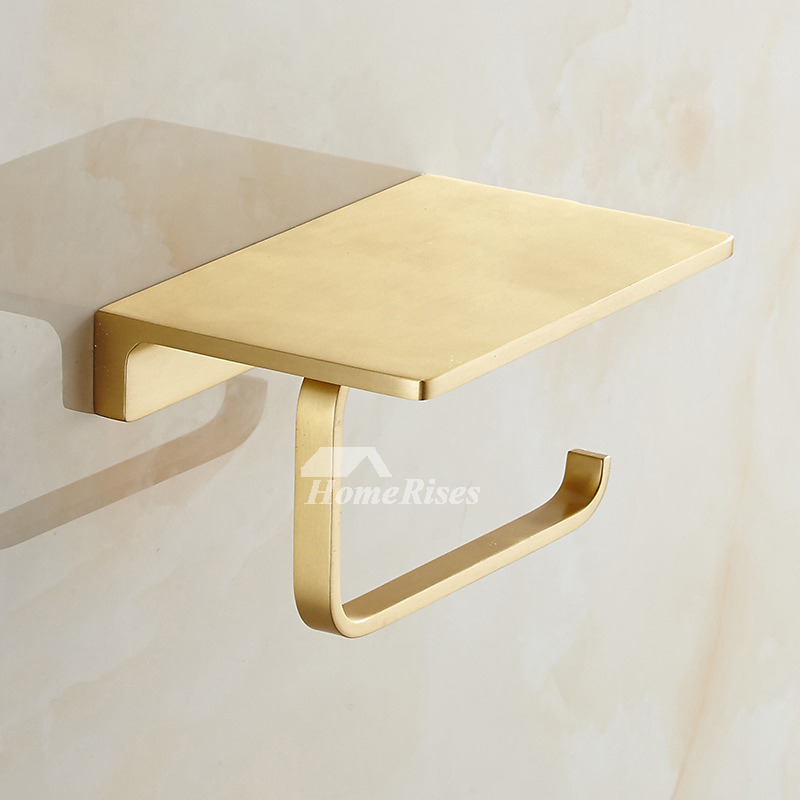 New Wall Mounted luxury Solid Brass gold Toilet Paper Holder