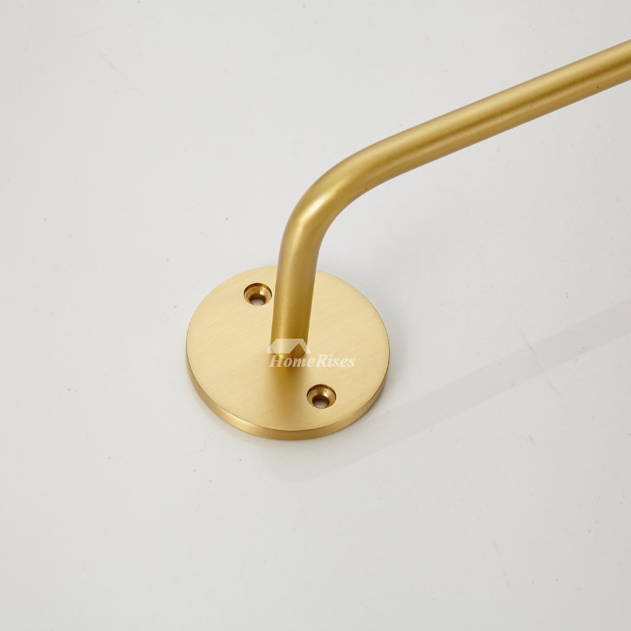 Best Brushed Brass Wall Mounted Towel Rack Gold Bathroom Towel Bar