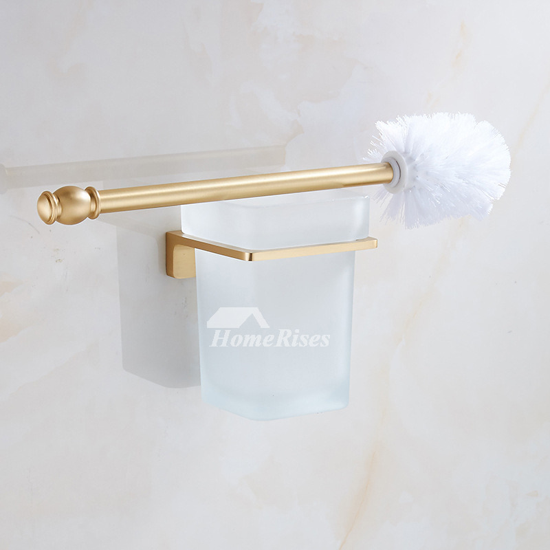 Modern Chrome Brass Toilet Brush Holder Wall Mounted Hotel Bathroom Best  Clean toilet brush