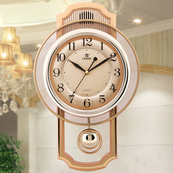 Quartz Quiet Living Room Wall Clock Musical Art Deco Pendulum 