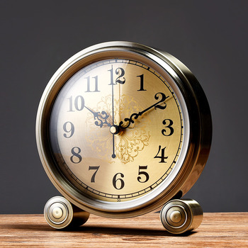 Simple Creative Clock Ornaments Quiet Desk Clock Living Room Small