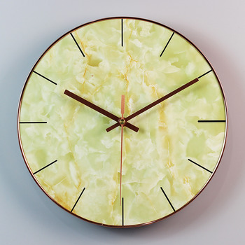 Simple Modern Marble Wall Clock Creative Bedroom Silent Quartz Clock