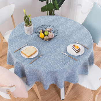 90 Inch Round Dining Tablecloths Spring Simple Fabric Modern For Sale