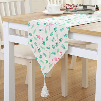 Cotton Linen Modern Ins Small Table Runner Narrow 96 Inch Natural