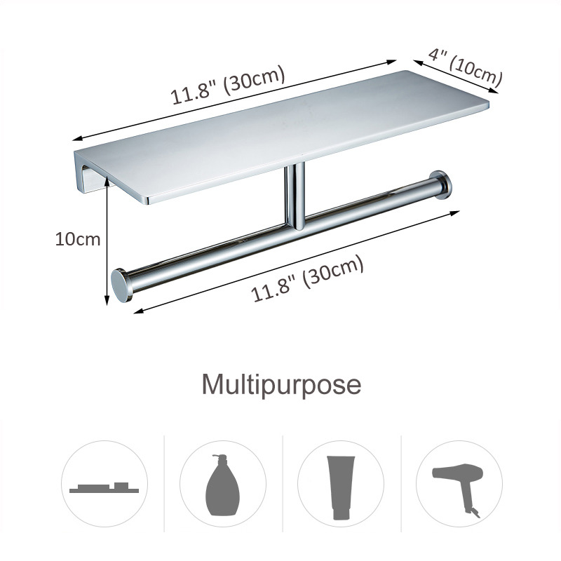 Wall-Mount Vertical Toilet Paper Holder in Polished Chrome