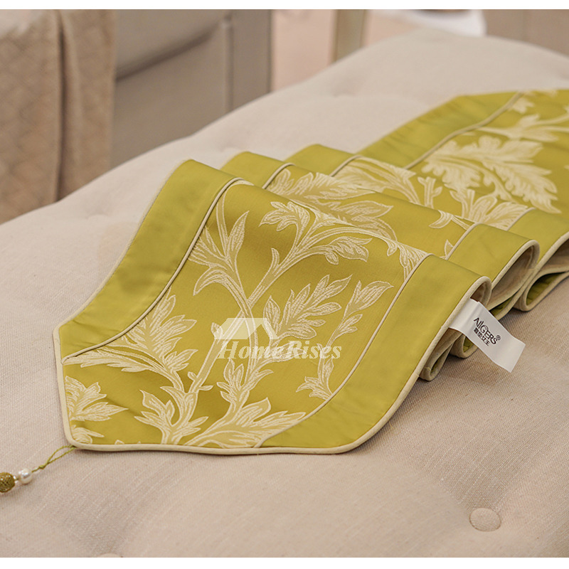 Dining Table Runner 72 Inch Elegant Jacquard Unique Round