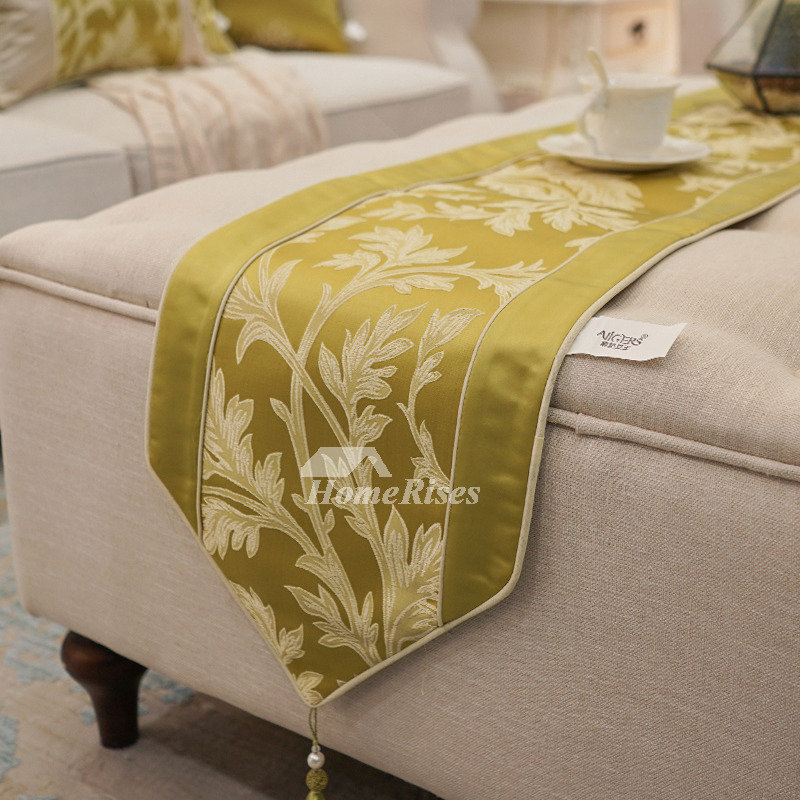 Dining Table Runner 72 Inch Elegant Jacquard Unique Round