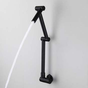 Modern Wall Mount Brass Pot Filler Kitchen Faucet Oil Rubbed Bronze/ Polished Chrome High End Rotatable Folding Bathroom Faucet