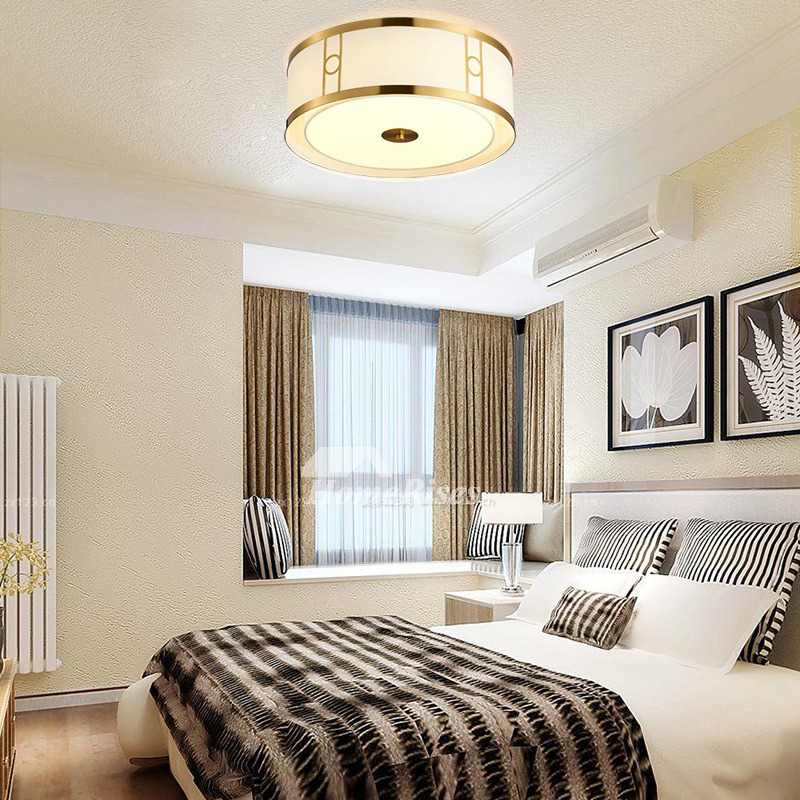 Round Living Room Beautiful Ceiling Lights Gold Home Warm Flush Mounted