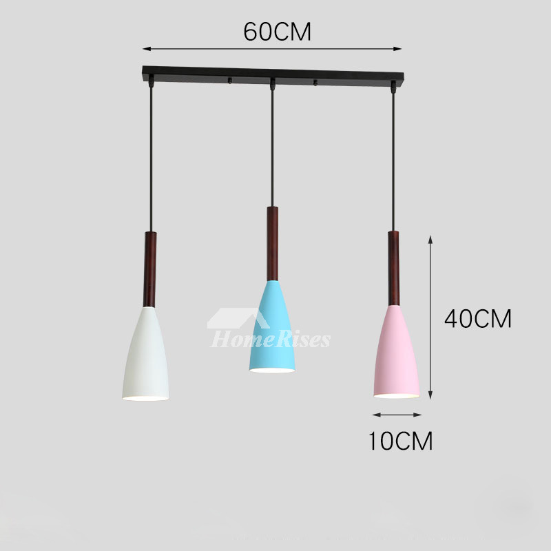 Multicolor Pendant Lighting 3 Light Foyer Modern Black White