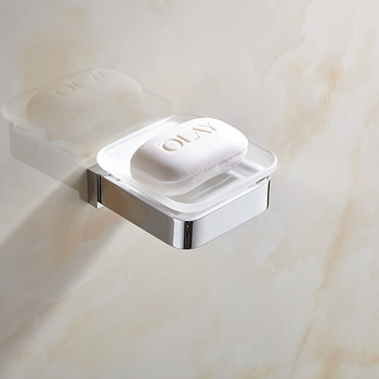 Modern Brass Soap Dish Glass Bathroom Wall Mounted Polished Chrome Best Hotel Shower