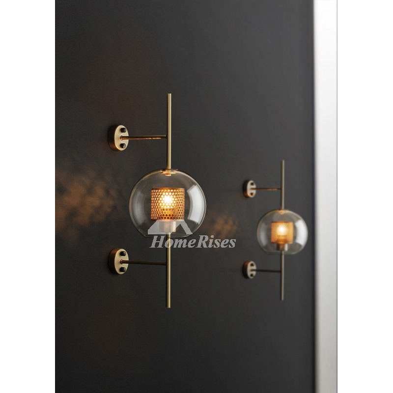 Industrial Luxury Wall Sconces Retro Personality Bedside Glass Corridor Creative Ball Lamp Shade Vintage 