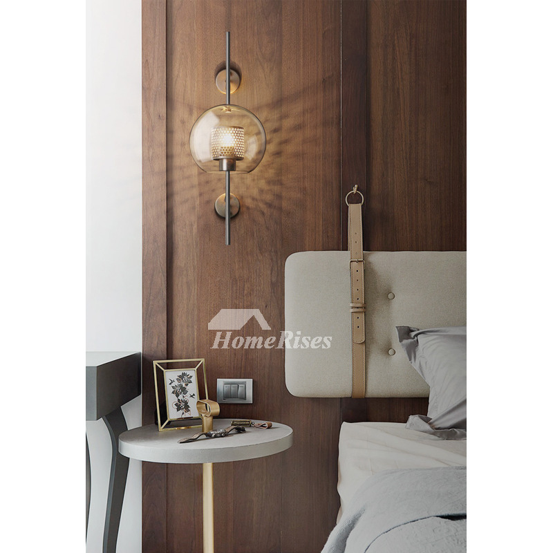 Industrial Luxury Wall Sconces Retro Personality Bedside Glass Corridor Creative Ball Lamp Shade Vintage 