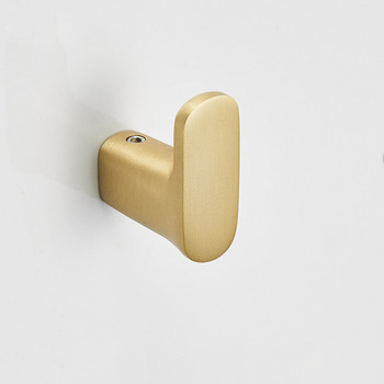Luxury Brushed Brass /Black/ Polished Chrome Decorative Coat Hooks Gold Bathroom Robe Hook Hotel Shower Wall Hook