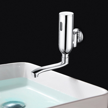 Automatic Faucets Commercial Brass Medical Touchless Water Faucet Chrome DC Powered Sensor Wall-mounted