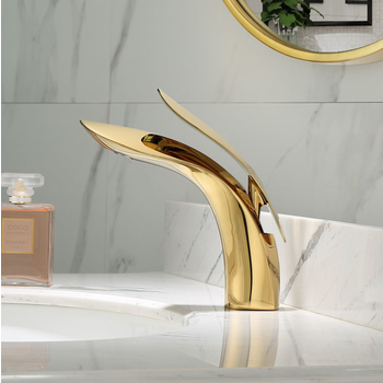 Gold Brass Bathroom Vanity Sink Faucets Polished Brass/ Oil Rubbed Bronze/ Rose Gold/ White/ Chrome