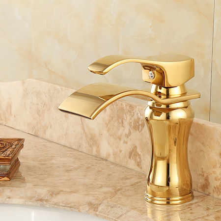 Brass Gold Tone Bathroom Faucets