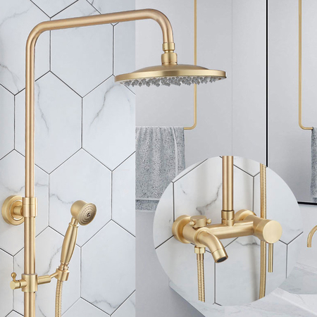 Brushed Gold Shower Faucets