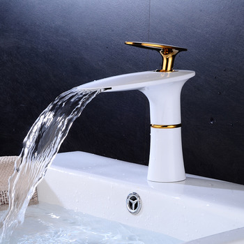 Brass Vessel Sink Faucets White/ Oil Rubbed Bronze/ Brushed  Silver/ Chrome Black Bathroom Faucets