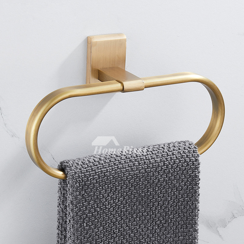 Gold/ Black Brass Towel Ring Brushed Brass/ Oil Rubbed Bronze Bathroom