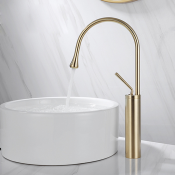 Single Handle Bathroom Gold Faucet Gooseneck Brass Black Top Rated Kitchen Sink Faucets White 