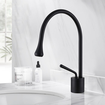 White Kitchen Faucet Bathroom Vanity Faucets Brass Black/ Silver/ White/ Gold Single Handle