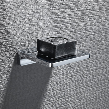 Brass Chrome Shower Soap Dish Modern Wall Mounted Bathroom Draining Luxury