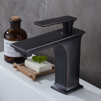 Square Bathroom Vessel Faucet Oil Rubbed Bronze Brass Black Discount Cool