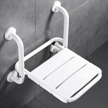 Solid Handicap Shower Seat 304 Stainless Steel Wall Mount Bathroom Grab Bars For Elderly