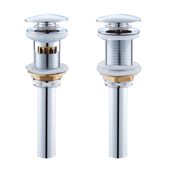 Polished Chrome Bathroom Sink Drain Pop-up Overflow Hole Brass Lavatory Vanity Sink Stopper
