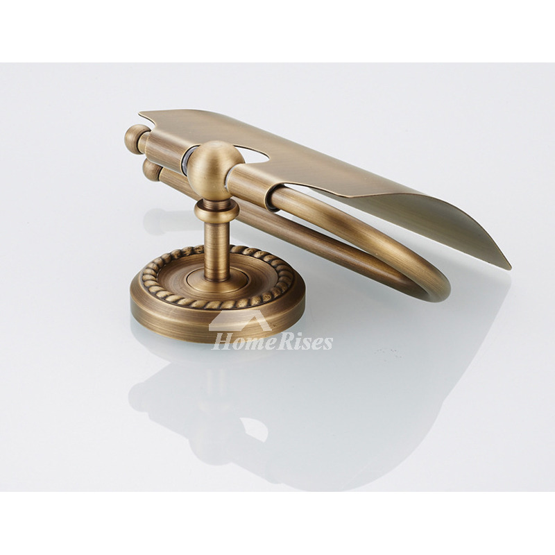 Bathroom Organization Vintage Antique Brass Toilet Paper Holder Wall Mount - Roll Tissue Wire Basket Bathroom Storage Bathroom Accessory