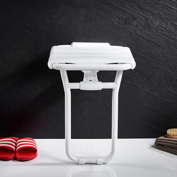 Folding Wall Mount White/ Yellow Handicap Shower Seat Bathroom Stool Chairs With Legs 