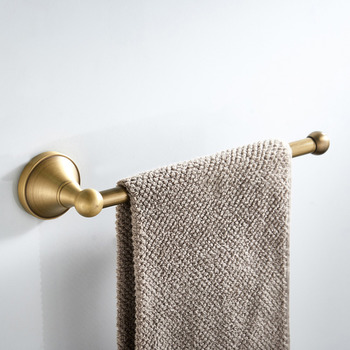 Bathroom Antique Brushed Brass 11 Inch Towel Rack Wall Mount Single Bar Gold Kitchen