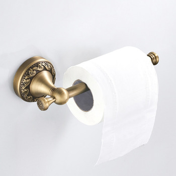 Bathrooms Antique Brass Toilet Paper Holder Modern Gold Wall Mount