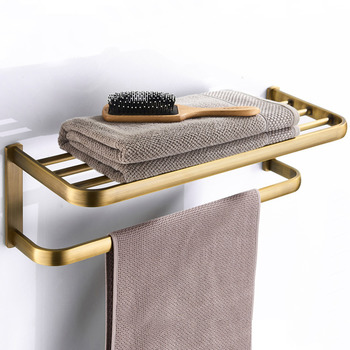 Unique Luxury Brass Bar Towel Hanger Bathroom Decorative Towel