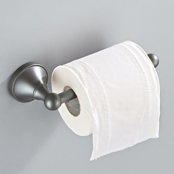 Wall Mount Gunmetal Grey Small Modern Brass Toilet Paper Holder